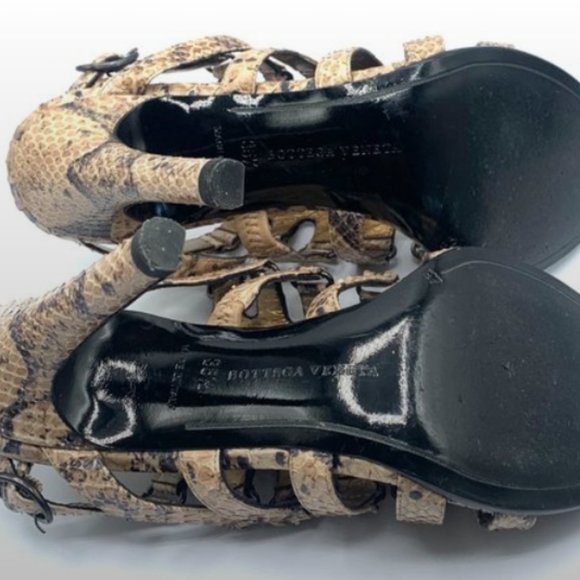 Authentic Bottega Veneta Python Snakeskin Cage Shoes. Elastic - Picture 9 of 10